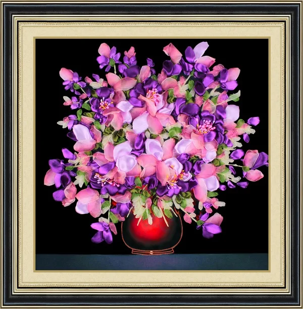 POVUOP вышитая лента 48x48 см Цветочная домашняя живопись 3d печать вышивка крестиком