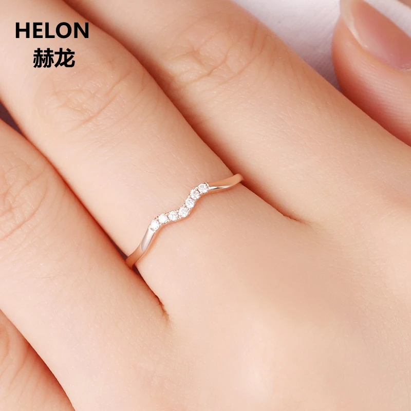 100% SI/H Natural Diamonds Ring Solid 14k Rose Gold Women Engagement Wedding Anniversary Birthday Graduation Valentine Gift | Украшения и