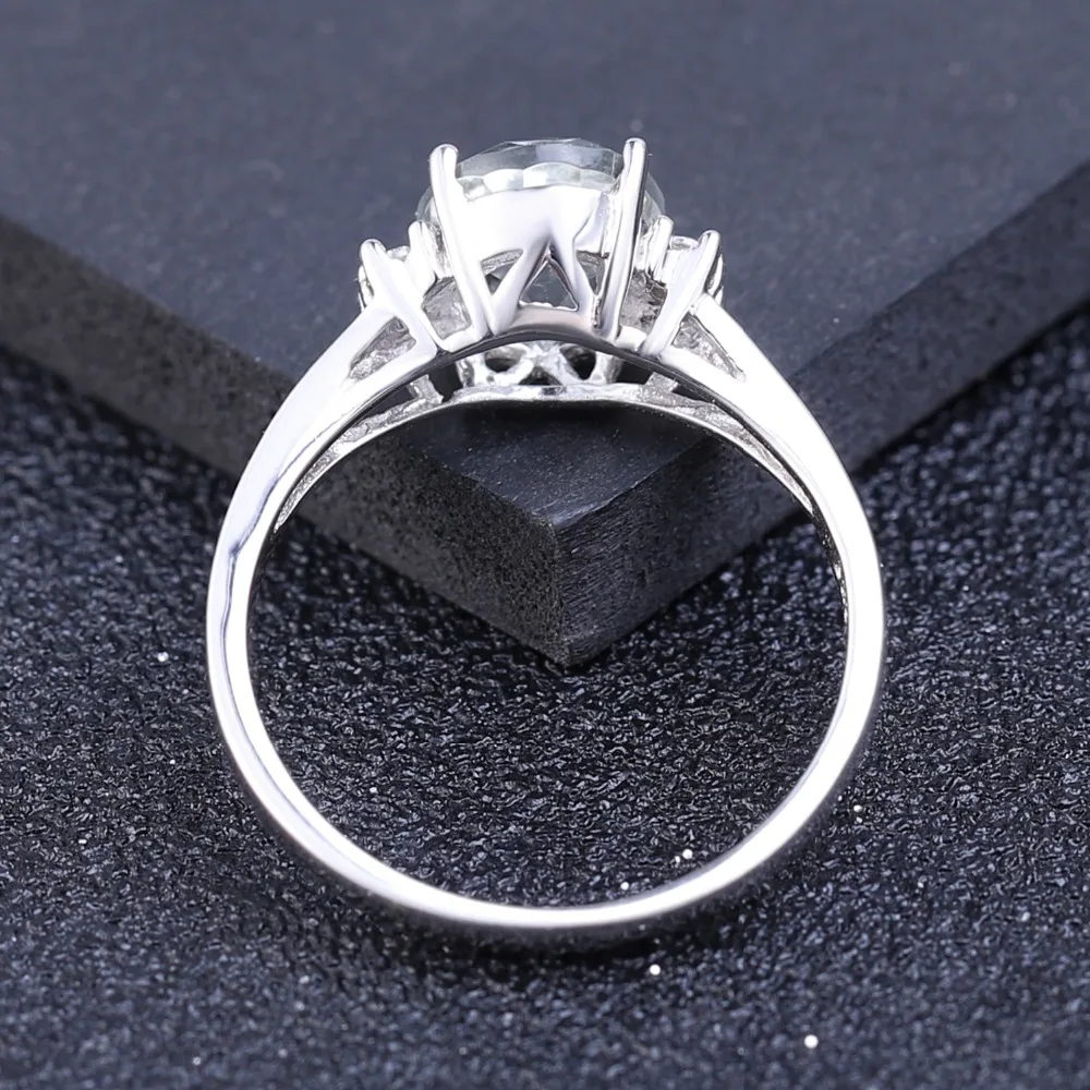 GEM'S BALLET 1.78Ct овальное простое натуральное зеленое кольцо с аметистом 925 пробы серебряным драгоценным камнем обручальное кольцо для женщин хорошее ювелирное изделие