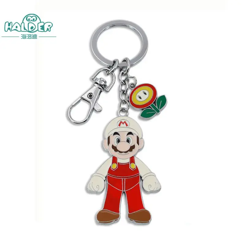 Halder Styles Super Mario Bros металлический брелок Ослик Конг Йоши персик Марио Луиджи брелок в форме жабы 5,5 см отправить случайный