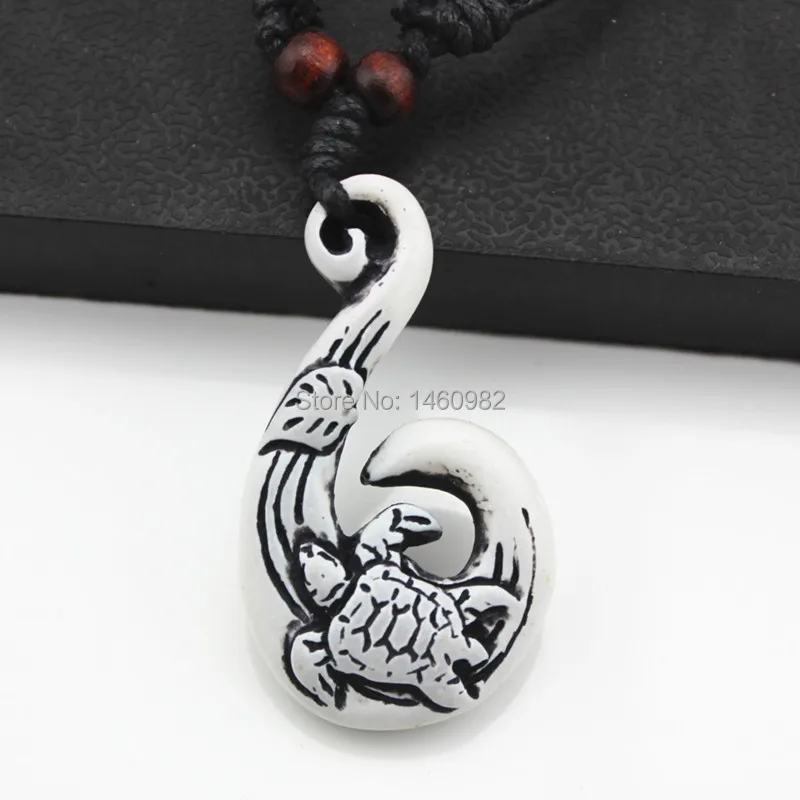 Ожерелье с подвеской в виде племенных черепашек и листьев | Украшения аксессуары