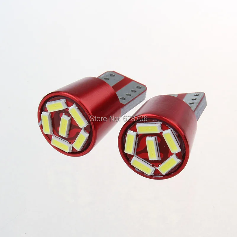 Суперъяркая светодиодная автомобильная лампа с клиновидным цоколем 10 W5W 6 4014 SMD 12
