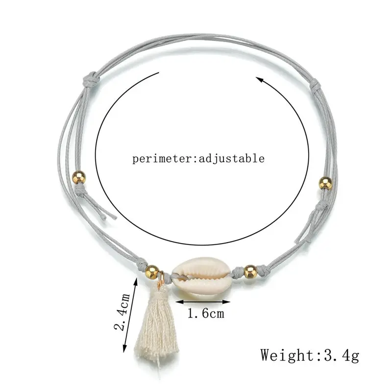 Vintage Tassel Shell Anklet for Women Bracelet on The Leg Fashion Foot Chain Summer Beach Ankle Jewelry | Украшения и аксессуары
