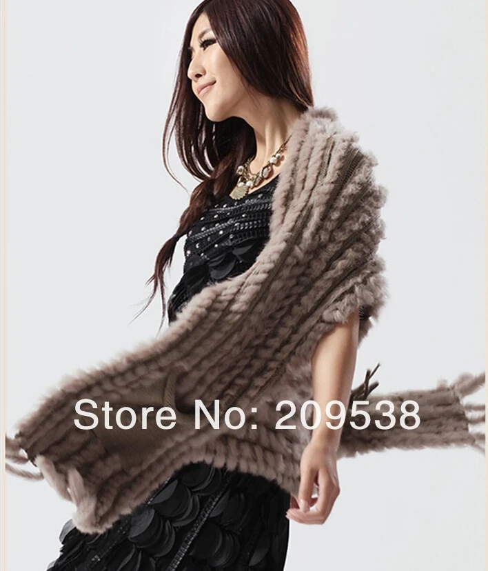 Бесплатная доставка Лидер продаж свитер шаль из кроличьего меха с карманом