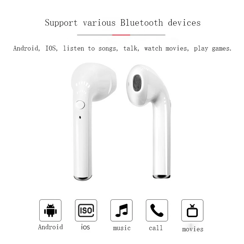 Спортивные Беспроводные наушники i9s TWS Bluetooth наушники стерео гарнитура зарядка pods всплывающие наушники для телефона Поддержка Прямая поставка