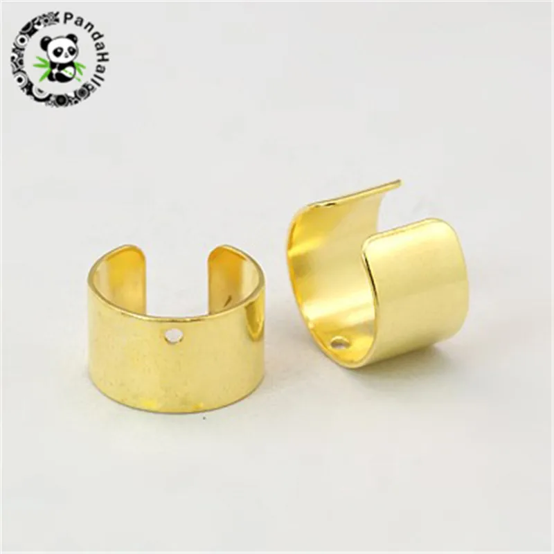 Punk Rock Brass Ear Cuff Clip-On Earrings Non-Piercing for Women Men Ear Clips Jewelry Unisex 4 Colors200pcs 9.5x10x6mm