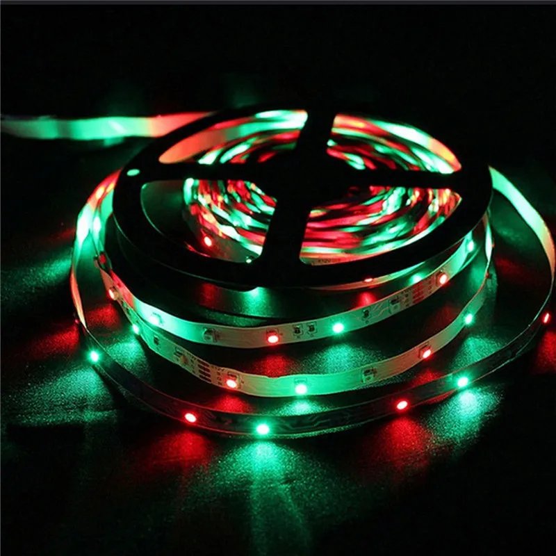 10 м 20 SMD 2835 RGB Светодиодная лента 5 не водонепроницаемая DC 12 В гибкая полный комплект + адаптер