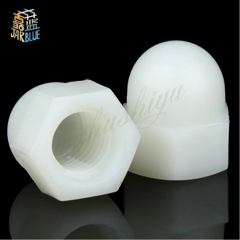 DIN1587 RoHS M3 M4 m5 m6 m8 m10 m12 черно-белая нейлоновая гайка пластиковая глухая гайка декоративная желудь гайка