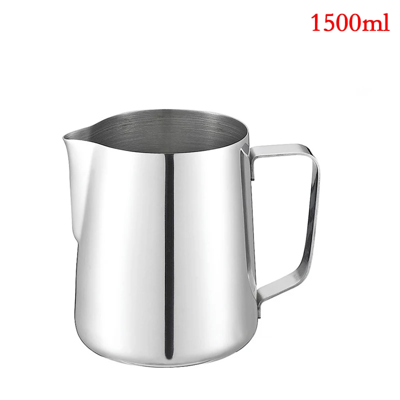 1500ML Нержавеющая сталь молочный кувшин эспрессо чашки искусство чашка инструмент бариста Ремесло Кофе Мока капучино латте вспениватель молока кувшин - Цвет: 1500ML
