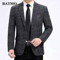 batmo 2021 new arrival high quality smart plaid casual blazer menmens casual suitsmens jackets plus size m 3xl 507