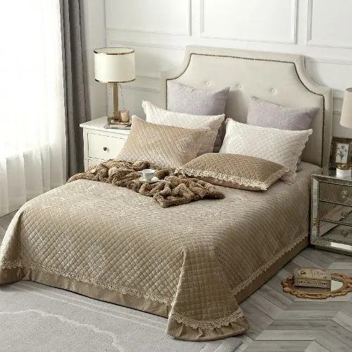 bedspread 3 Теплые флисовые покрывало/покрывало набор постельных принадлежностей одеяло набор постельного белья наматрасник наволочка Кувр Горит colcha Де Кама - Цвет: bedspread 3
