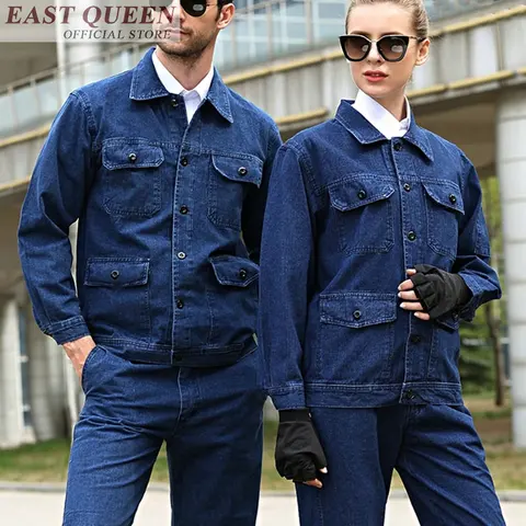 Рабочая одежда, Заводская одежда, с длинными рукавами, джинсовый пиджак, джинсовая рабочая одежда, повседневная двухкомпонентная униформа, FF636 A