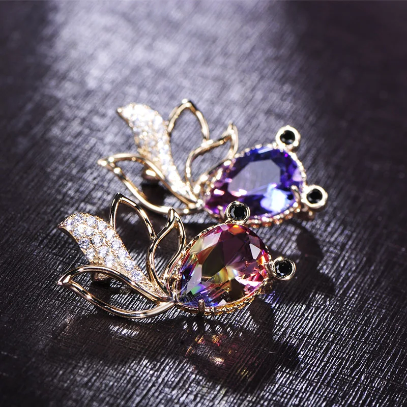 FUNMOR Изысканная искусственная брошь с кубическим цирконием для свитера платья