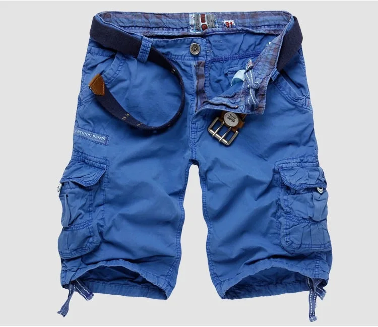 2014 new Summer high quality Cargo Casual trousers fashion some bags 5 pants washed cotton short 5820 | Мужская одежда