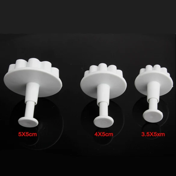 Комплект из 3 предметов в форме сердца Тип 5 лепестков ножики для разрезки торта