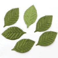 50pcs non woven fabric green leaves felt fabric patch diy cloth appliquescraft wedding patches