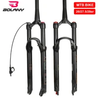 bolany magnesium alloy mtb bike fork 26er 27 5er 29er inch air oil dampong disc tapered straight tube line contril front fork