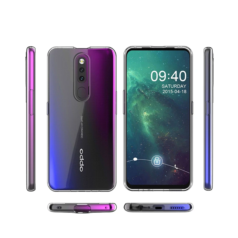 10 шт./лот защитный чехол для телефона OPPO F11 Pro ультра-тонкий прозрачный