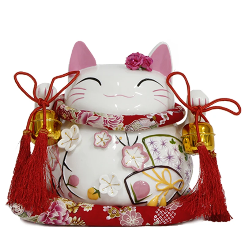 Поделки искусство домашнее украшение Золотой Кот удача Подлинная японская