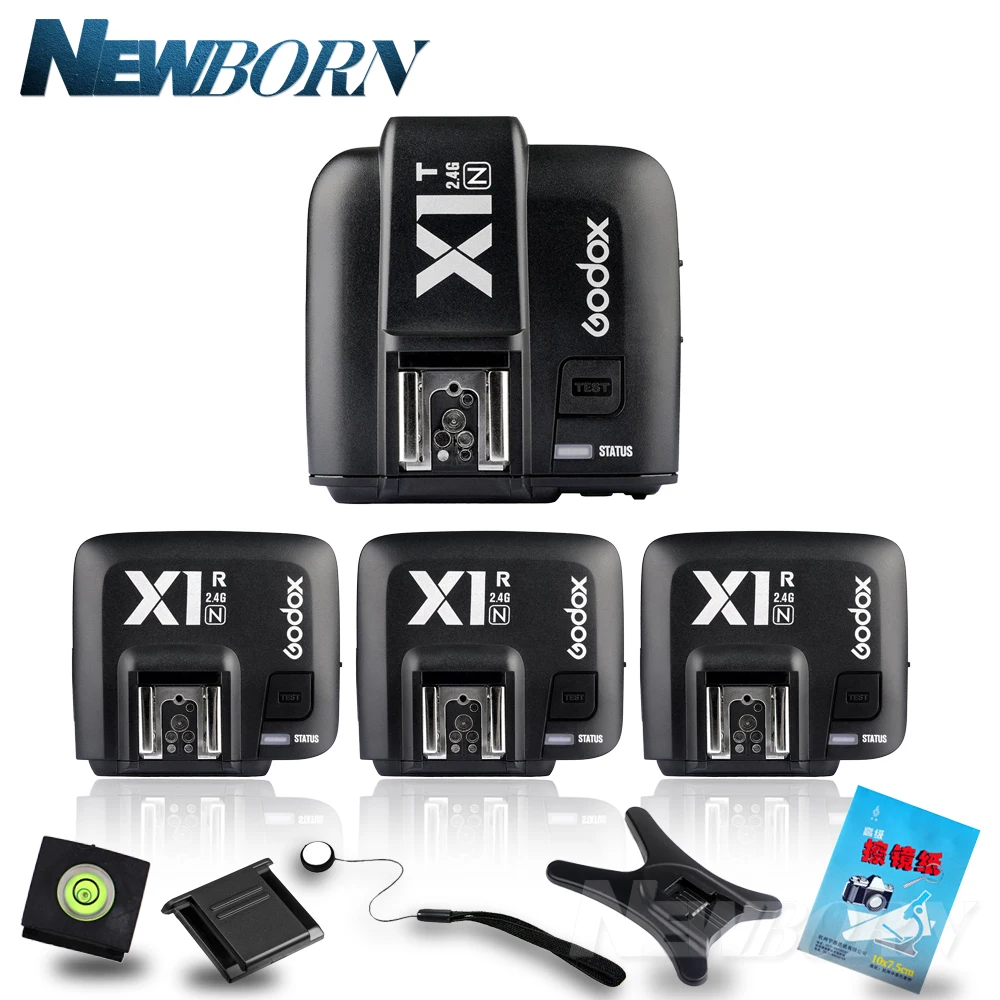 Беспроводной передатчик GODOX Flash Trigger X1N TTL 2 4G + 3 x фотоприемника для Nikon D800 D3X D3 D2X D2H D1H
