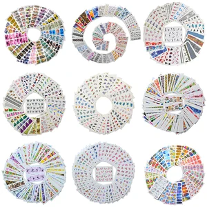 Оптовая продажа, смешанный 2022 новейший дизайн, акварельный цветочный стикер, наклейка для ногтей, набор для геля, маникюрного декора, набор из фольги с водным слайдером