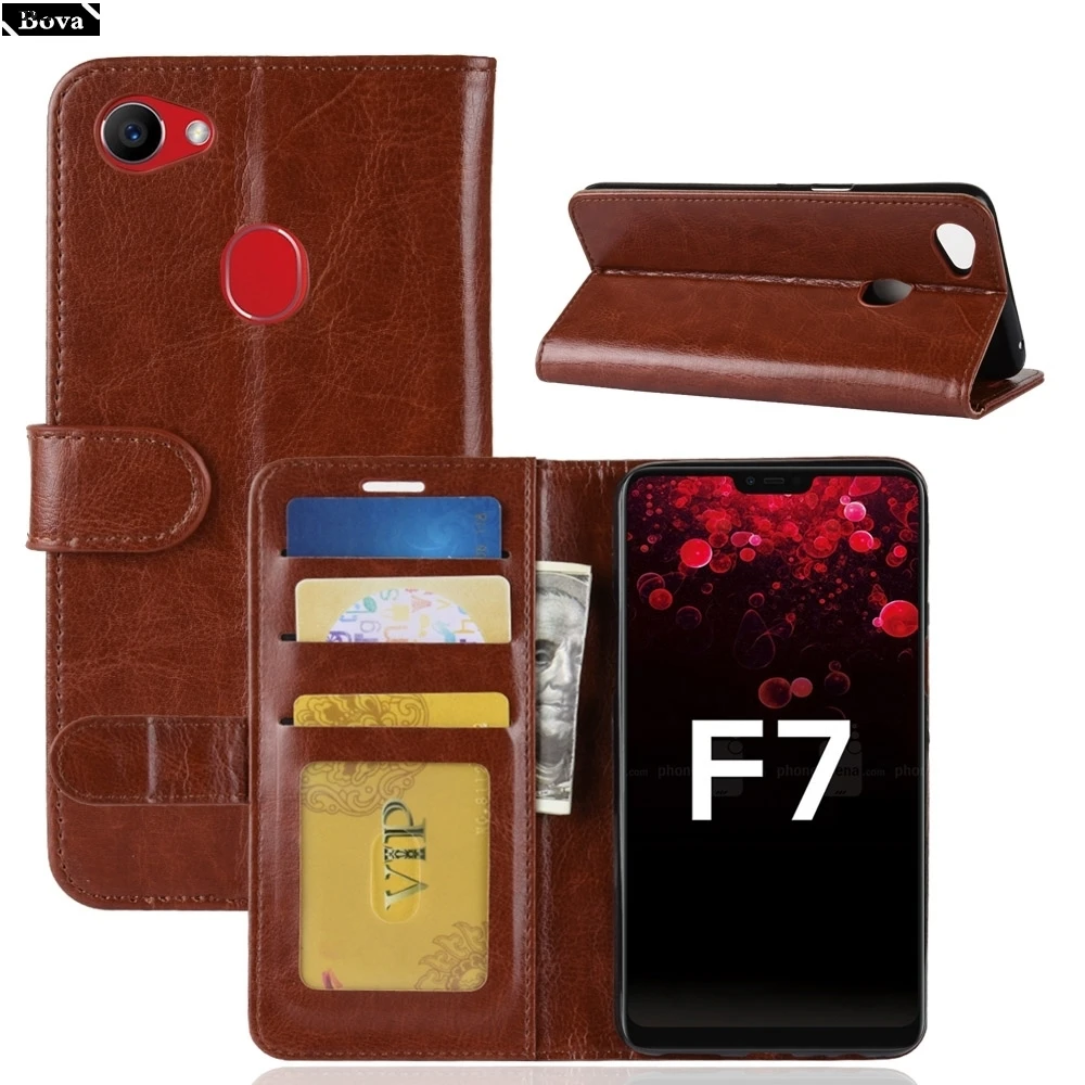 Чехол с держателем для карт OPPO F7 F5 F9 F9Pro Pro Premium чехол телефона из искусственной