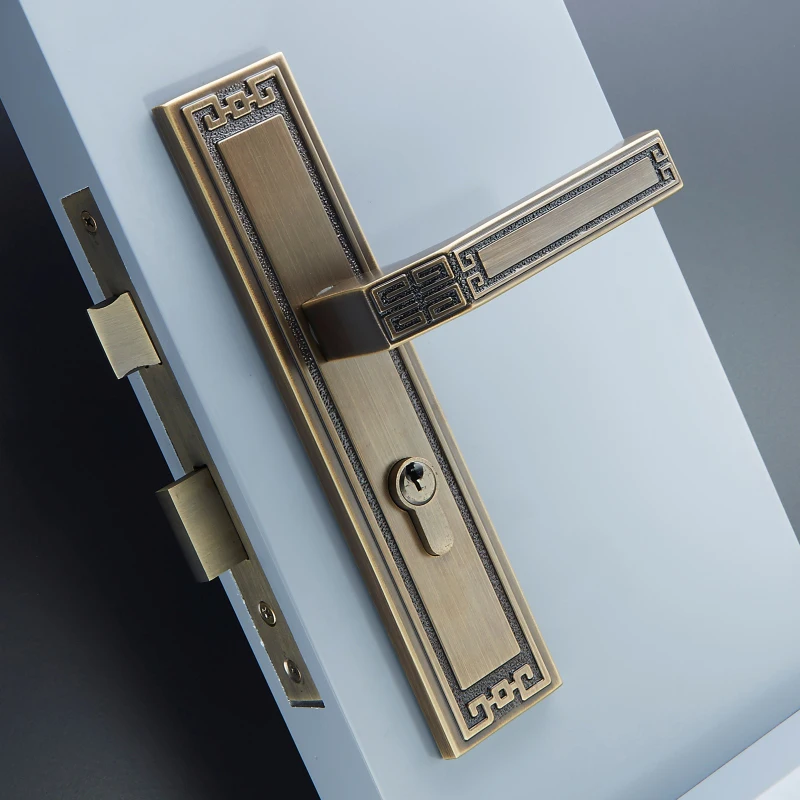 Нео-Классический Латунный Дверной замок 1 комплект квадратный дверной в