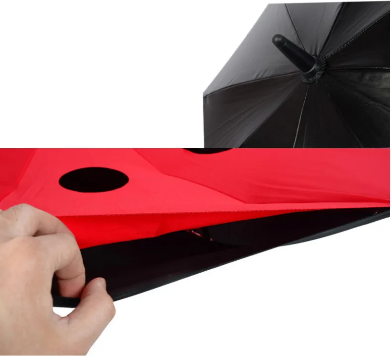 Newest Fashion Wind-proof Collapseable Reversible Umbrella Double Layer UV-blocking ability Self-Standing Golf | Дом и сад