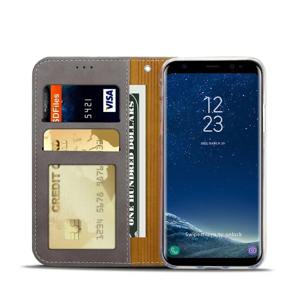 Магнитный кошелек кожаный флип-чехол для телефона для samsung Galaxy S7 S7 Edge S8 S8 Plus Note 8 Чехол-обложка чехол-книжка Fundas