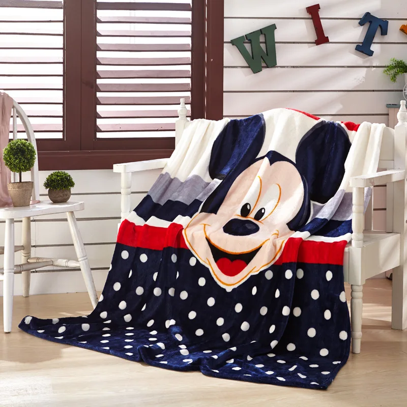 Disney мультфильм Розовый Минни Микки Маус мягкое фланелевое одеяло для девочек