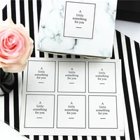 60pcs 76cm rectangle white a little something for you cake packaging sealing label kraft sticker baking diy gift stickers