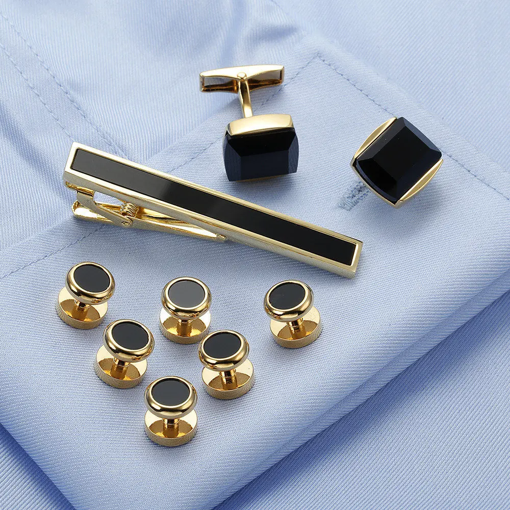 9 шт. зажим для галстука запонки воротника Набор шпилек смокинга галстук мужские