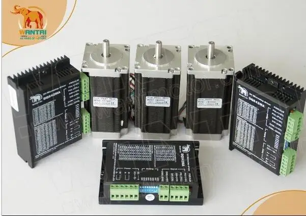 3-осевой шаговый двигатель с чпу Nema 23, 425oz-in 3N.m, 4,2 а, фотодрайвер DQ542MA, 4,2 а, 50 в, автоматизация резки, визуализация, гравировка
