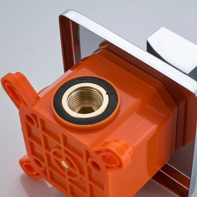 

Chrome 1-way Shower Mixer Valve Embedded Box Shower Control Valve Shower Faucet Control Handle Orange Box Mixer Valve