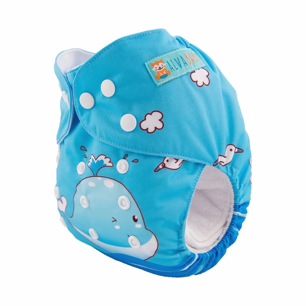 Новое поступление! Многоразовые водонепроницаемые тканевые подгузники Alvababy с 1