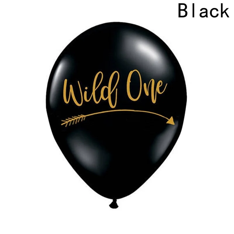 &quot10 шт. 10 дюймов Латекс письмо воздушные шары&quot &quotWild One&quot &quotДень рождения Декор