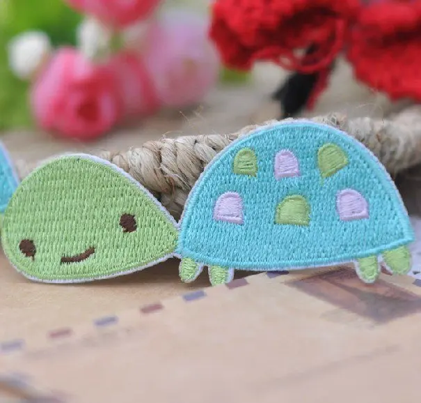 Free Shipping 10 pcs &quotTurtle&quot Embroidered patch iron on Motif Applique garment embroidery patches DIY accessories | Дом и сад
