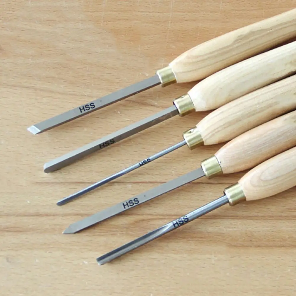 5 шт. деревообрабатывающие гравировальные инструменты DIY токарный станок резьба по дереву стамеска для работы с деревом токарный инструмент