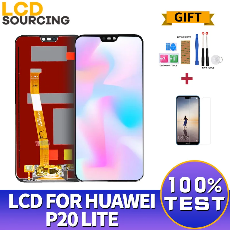 ЖК-дисплей 5 84 дюйма для Huawei P20 Lite сенсорный экран дигитайзер в сборе с рамкой P20LIite