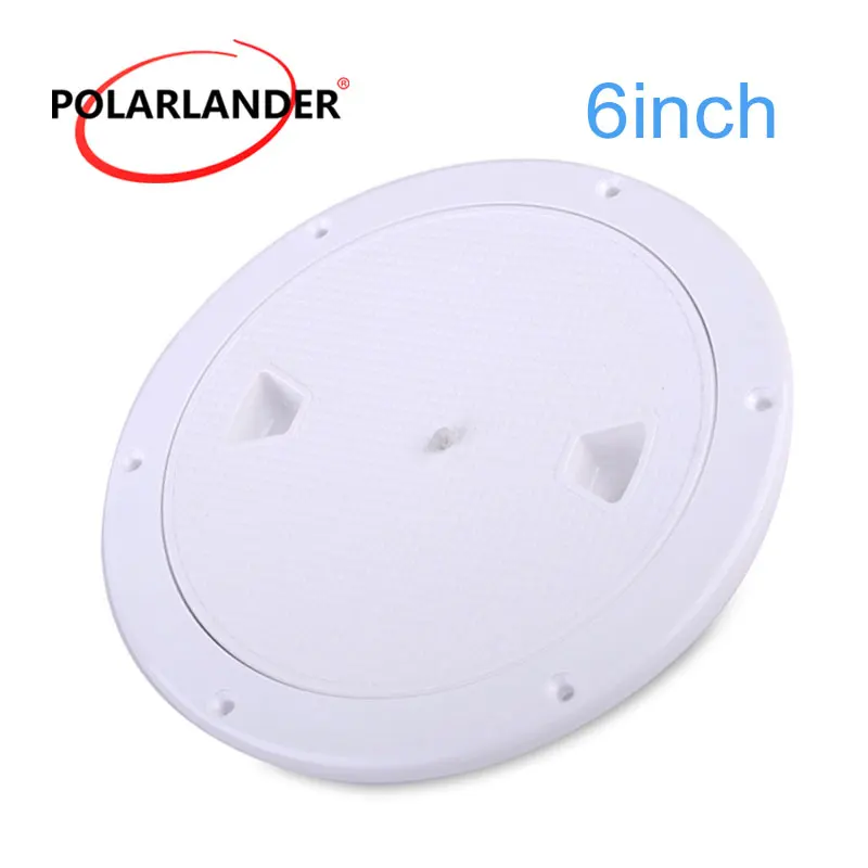 6 inch Цельнокроеное платье из АБС-пластика с круглыми 4/6/8 дюймовый плотно не винт белый анти-коррозийный инспекции пластины для яхты морской доступа крышка люка - Цвет: 6 inch