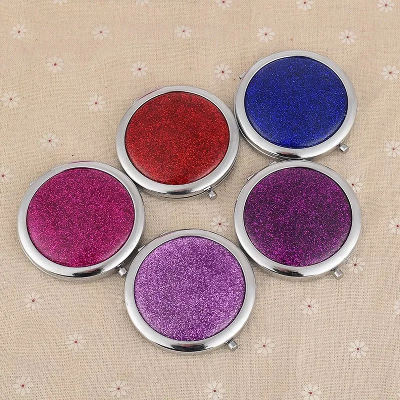 

100pcs Glitter Portable Compact Mirror Promotional gifts Birthday Anniversary Souvenirs Wedding Favours Bridal return gift