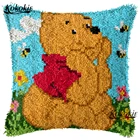 Набор ковриков сделай сам с защелкой, подушки с изображением медведя и животных, комплекты для вышивки, комплекты для рукоделия ручной работы, наборы для вышивки крестиком, распродажа, коврики для шитья