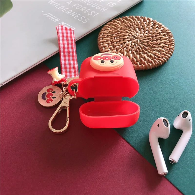 Милые Japananime мультфильм анпанман байкинман чехол для Apple Bluetooth беспроводной гарнитура Airpods Kawaii силиконовый AirPods 2