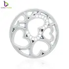 Новинка! 1 шт. моя декоративная монета 33 мм пустотелое Сердце Монета диск подходит для moneda кулонмонета рамкаментун медальон 3 цвета на выбор MICO37