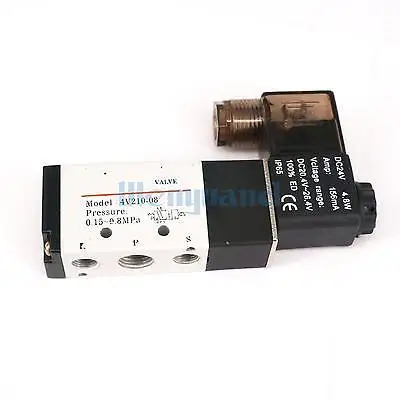 DC24V 4V210 08 1/4 &quotBSPT воздушный клапан 5 портов 2 Позиции соленоида для пневматической