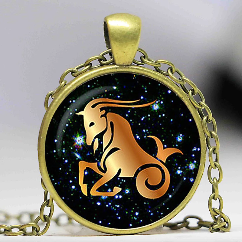 Подвеска в виде Козерога из черного стекла колье с козераром украшения подарок