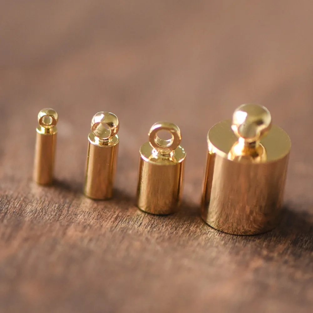 20 штук с золотым покрытием баррель шнур торцевыми крышками 1 5/2/ 3/4 5/6/ 8mm