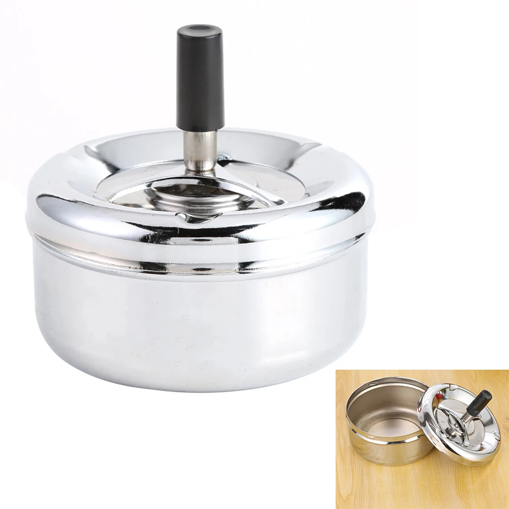 Housewares прочный круглый поднос из нержавеющей стали спиннинг сигареты