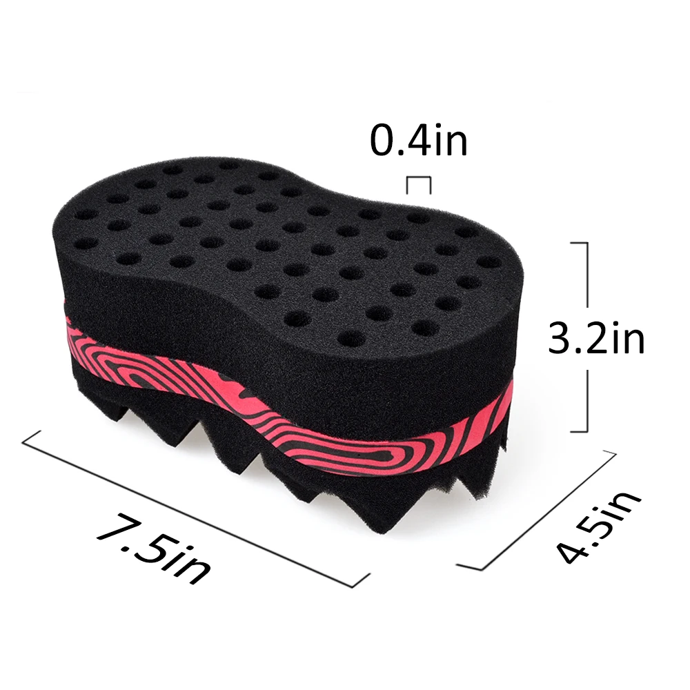 ELERA Magic Hair Twist Sponge в полоску, щетка для волос, губка, локон, губка для натуральных волос, афро-катушка, волнистая губка