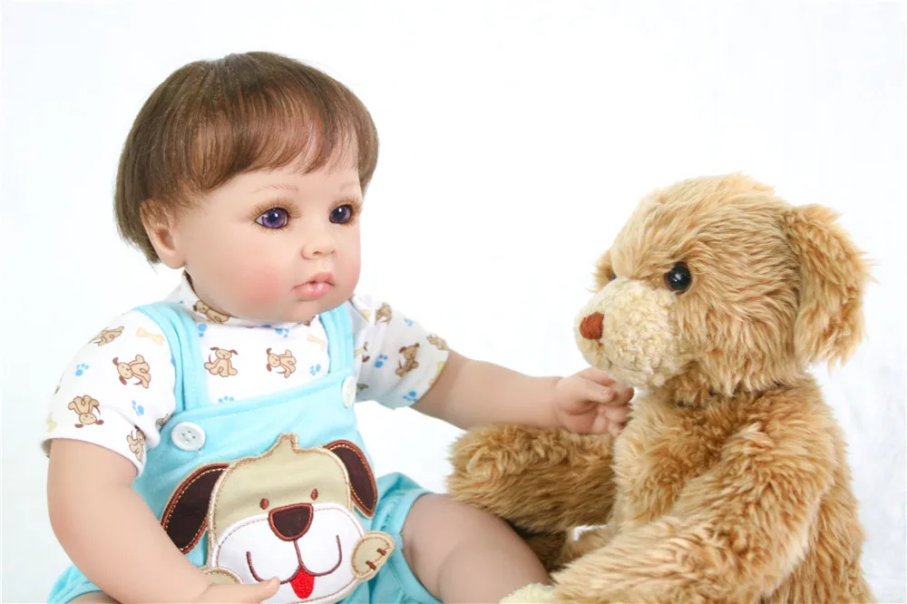 Кукла npk с плюшевой куклой 51 см силиконовые куклы reborn Одежда милый нагрудник BeBe